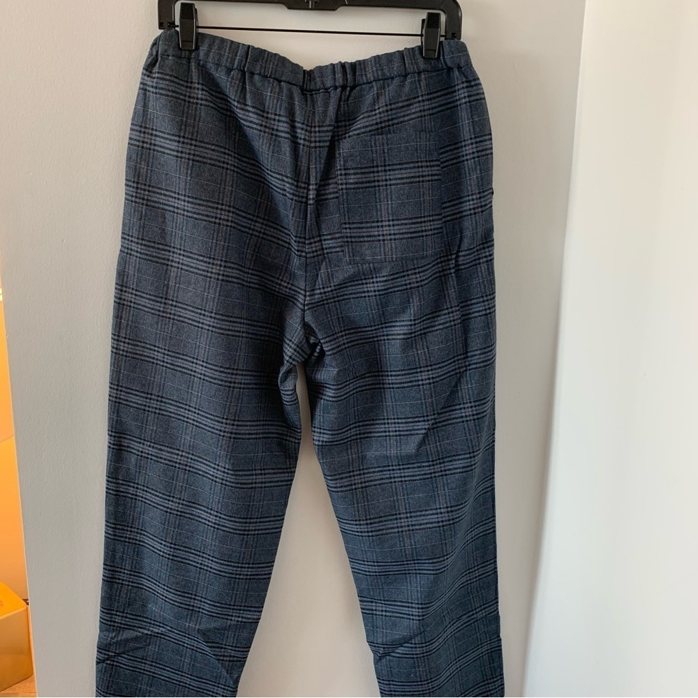 Treasure & Bond Straight Leg Pants In Plaid Heritage Navy & Black Size S NWT - Picture 6 of 14